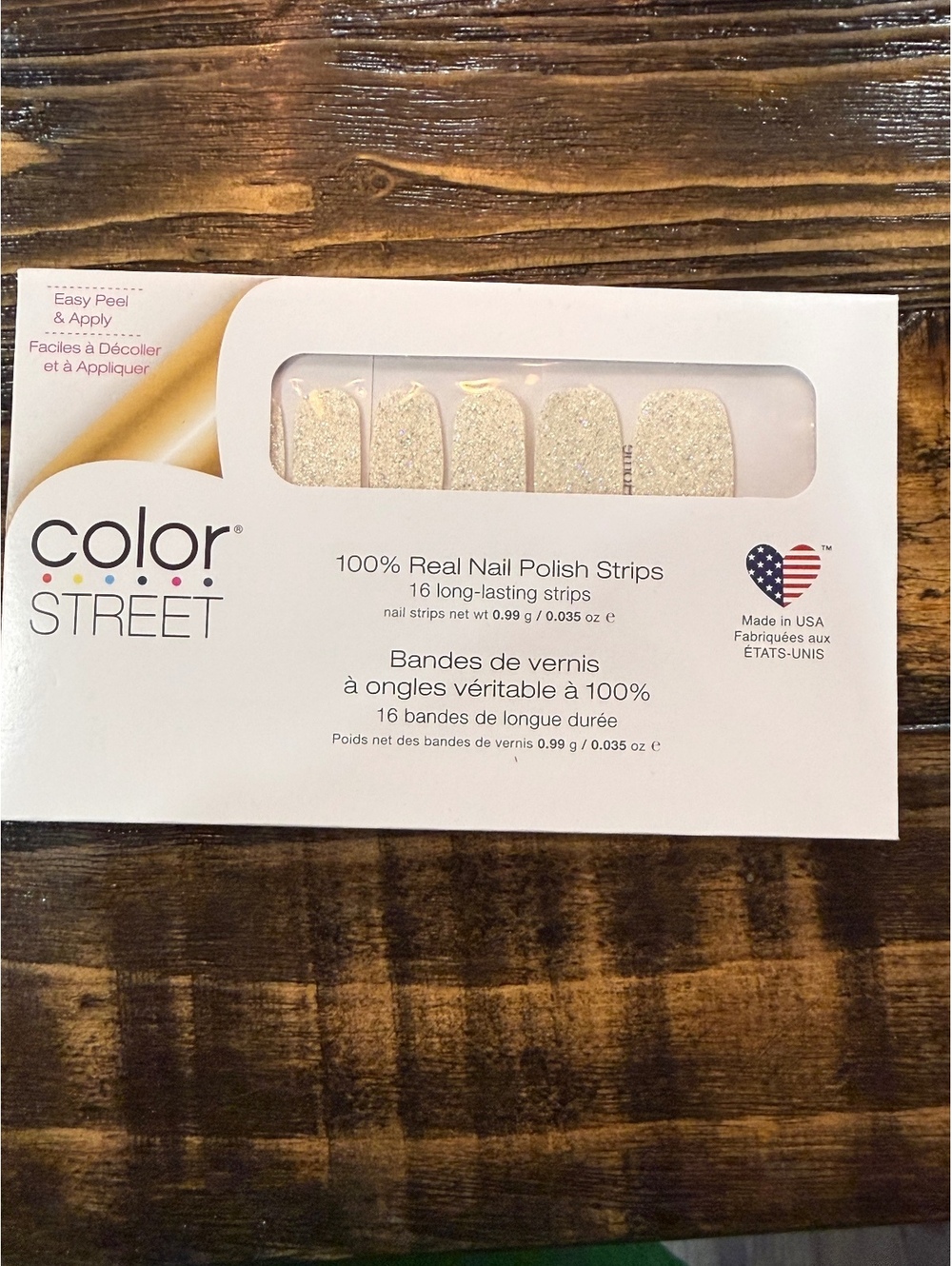 Color Street Nail Polish Strips - Home Sleet Home | Glitter Neutral Silver Gold